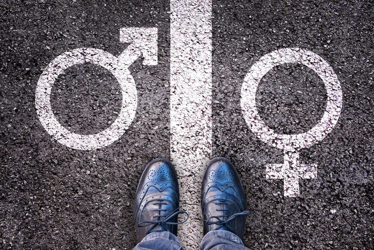 Gender Symbols Displayed on Road