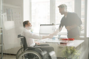 employee in wheelchair disability bias training